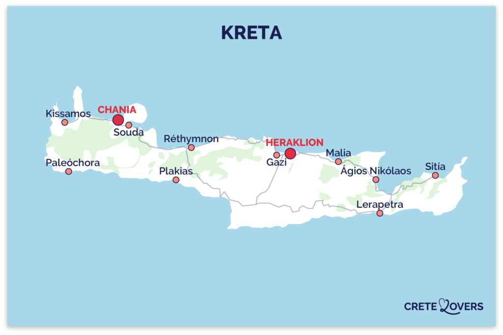 Kort over Kreta